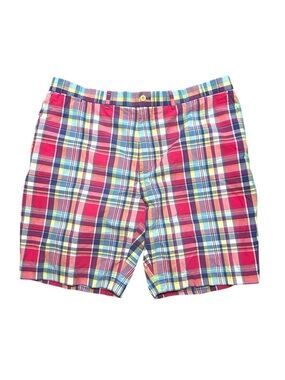 Polo Ralph Lauren Golf Mens US Open 2012 Embroidered Plaid Cotton Shorts Size 40